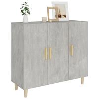 Dressoir 90x34x80 cm bewerkt hout betongrijs - thumbnail
