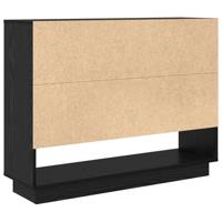 Dressoir met plank met de deur Zwart eiken 97 x 29 x 75 cm Bewerkt hout - thumbnail