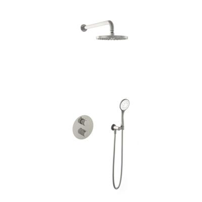 Hotbath Buddy - Inbouw Regendoucheset - Thermostatisch - Wandarm 35 cm - Hoofddouche 200 mm - Ronde Handdouche - met 2-Weg Stop-Omstel - Waterbesparend