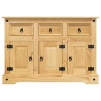 Dressoir "Corona" Bruin 112x44x78 cm Massief Hout Mexicaans Dennenhout - thumbnail