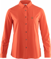 Fjallraven Ovik Lite LS Blouse Dames Rood - thumbnail