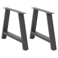 Salontafelpoten 2 st A-vormig 70x(42-43) cm staal antraciet - thumbnail