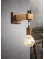 Home sweet home wandlamp Denton 1L - hout / roest - thumbnail