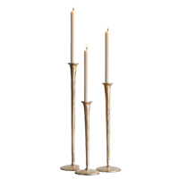 Kandelaar Goud - Kaarsenstandaard - Kaarsenhouders - Gallery, 3 stuks - Metaal - thumbnail