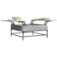 Salontafel 95x95x45 cm bewerkt hout en metaal grijs sonoma - thumbnail