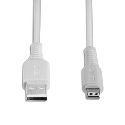 LINDY USB-kabel USB 2.0 USB-A stekker, Apple Lightning stekker 1.00 m Wit 31326 - thumbnail