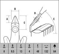 C.K Ecotronic T3884 ESD Printtang Zonder facet 132 mm - thumbnail