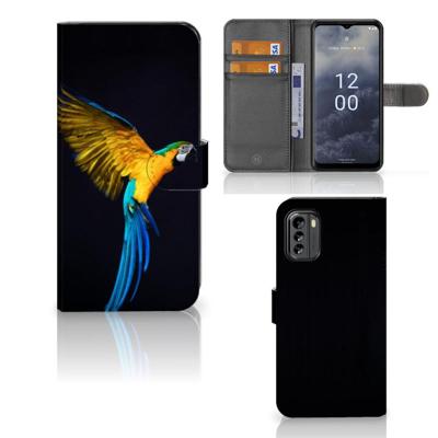 Nokia G60 | Telefoonhoesje | Met pasjeshouder | Papegaai Nokia G60 | Telefoonhoesje | Met pasjeshouder | Papegaai