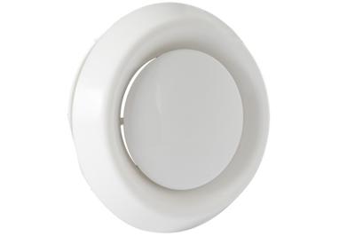 Nedco Afzuigventiel kunststof afzuigventiel Ø100mm afvoerventiel met aansluitbus wit 645.076.00