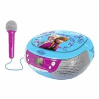 ekids FR-430 Disney Frozen CD-speler met microfoon voor kinderen draagbaar Anna en Elsa blauw - thumbnail