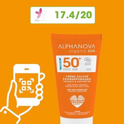 Alphanova Sun Sun bio cream SPF50+ high protection 50 Gram