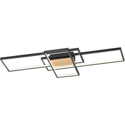 LED Plafondlamp 35W Warm Wit 3000K Dimbaar Rechthoekig Zwart Aluminium