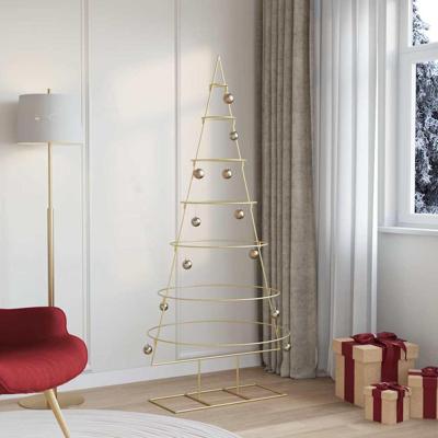 Metalen kerstboom met standaard Goud 180 cm Poedergecoat staal Metalen kerstboom met standaard Goud 180 cm Poedergecoat staal