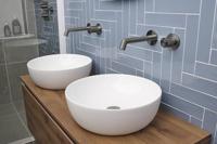 Ben Engraved Line afdekset voor inbouw wastafelkraan gunmetal pvd-coating - thumbnail