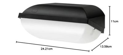 Philips LED Bulkhead Coreline BWC110 Zwart 9W 668lm - 830 Warm Wit | 242x110mm - IP54