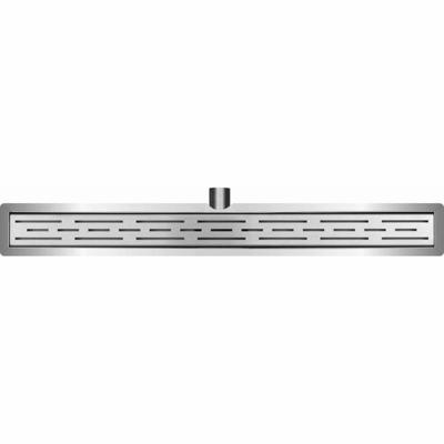 Wiesbaden 3e generatie douchegoot met flens en rooster 80 x 7 cm RVS