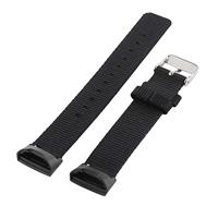 Fitbit Charge 3 & 4 nylon bandje - Zwart - thumbnail