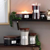 WoodWick Geurkaars Large Lavender & Cedar - 18 cm / ø 10 cm - Geurkaars in Glas - Houten Lont - thumbnail