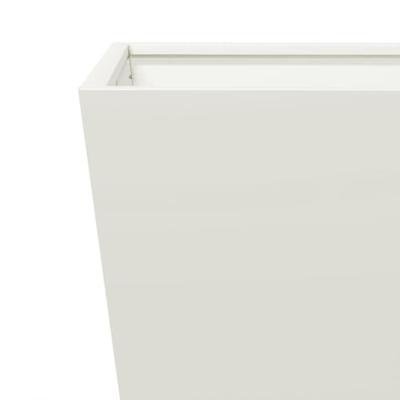 VidaXL Plantenbak 50x50x50 cm staal wit