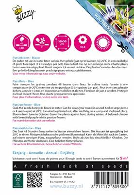 Zaden Flowering Climbers Passiflora blauw Buzzy - Buzzy