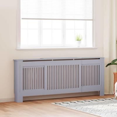 Radiatorafdekking 2 pcs Grijs (142-205) x 20.5 x 81.5 cm