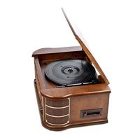 Dual NR 4 nostalgische muziekinstallatie met platenspeler (FM-tuner, MW-radio, CD-RW, MP3, USB, cassette, Aux-In) bruin - thumbnail