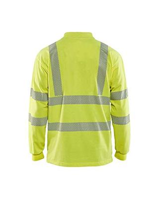 Blåkläder Multinorm piqué polo lange mouw 34391726 | High-Vis Geel | Maat 3XL - 7330509536490