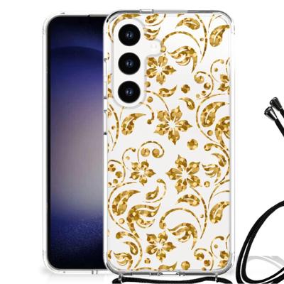 Samsung Galaxy S24 Case Gouden Bloemen Samsung Galaxy S24 Case Gouden Bloemen