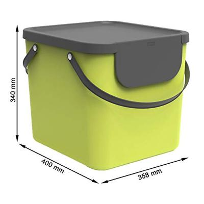 Rotho albula afvalscheider 38.8x35.5x33.9 cm 40l lime groen
