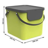 Rotho ALBULA Afvalscheider 38.8x35.5x33.9 cm 40L Lime Groen - thumbnail