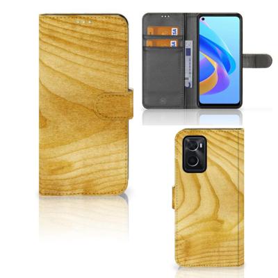 OPPO A76 | A96 | Book Style Case | Licht Hout