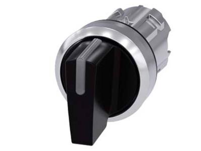 Siemens 3SU10522BL100AA0 3SU1052-2BL10-0AA0 Knevelschakelaar Knevel Zwart 2 x 45 ° 1 stuk(s)