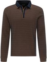 Pierre Cardin Heren Poloshirt Navy Met Ruitdessin Voyage Modern Fit - thumbnail