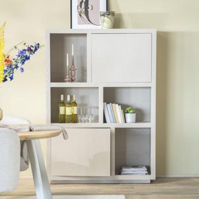 Eleonora Opbergkast 'Helsinki' Eiken, 170 x 120cm, kleur Taupe