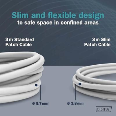 Digitus DK-1632-A-030S RJ45 Netwerkkabel, patchkabel CAT 6A F/FTP 3 m Grijs Kleurcodering, Afgeschermd, Meerdradig, Met anti-kniktule 1 stuk(s)