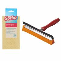 Raamtrekker met houten handvat inclusief gaatjes zeem - Raamwissers - thumbnail