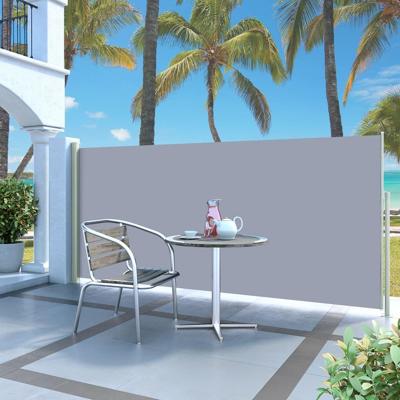 VidaXL Windscherm uittrekbaar 140x300 cm grijs VidaXL Windscherm uittrekbaar 140x300 cm grijs