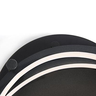 QAZQA Moderne plafondlamp zwart incl. LED en dimmer- Rondas