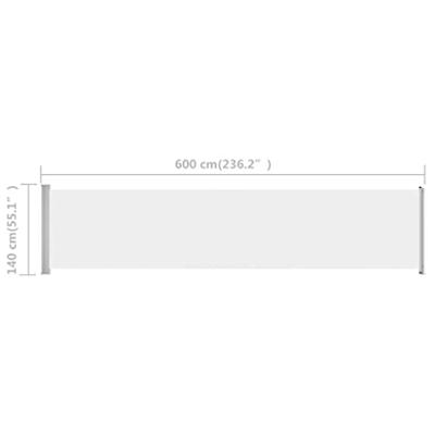 Tuinscherm uittrekbaar 140x600 cm crme