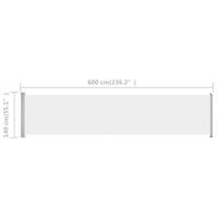 Tuinscherm uittrekbaar 140x600 cm crme - thumbnail