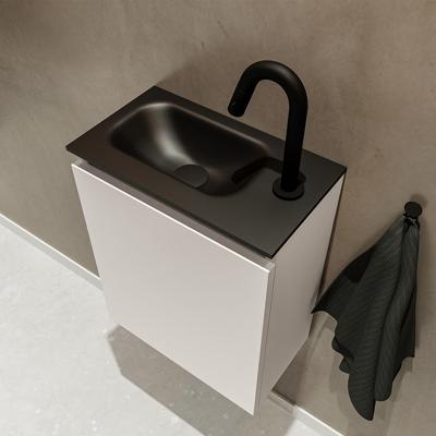 MONDIAZ TURE 40cm toiletmeubel linen. EDEN wastafel urban links 1 kraangat