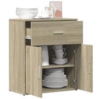 Dressoir 60x31x70 cm bewerkt hout sonoma eikenkleurig - thumbnail