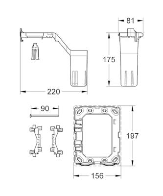 Grohe Fresh toiletblokhouder voor Rapid SL inbouwreservoir