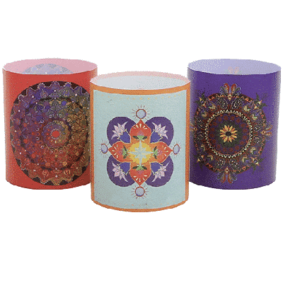 Windlicht Lampion Mandala-Yoga