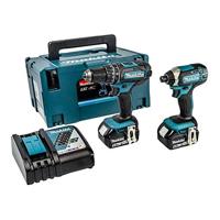 Makita dlx2131tj 18v combiset dhp482 accu klopboormachine + dtd152 slagschroevendraaier (2x 5.0ah accu) in mbox - thumbnail