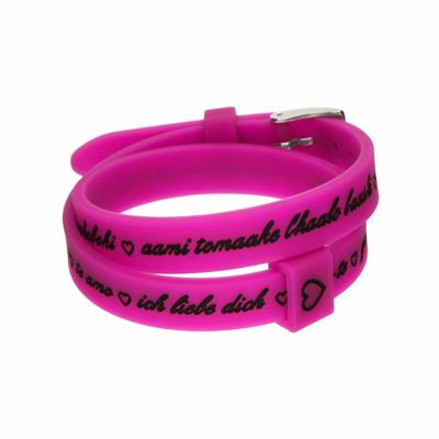 Armband Dames il mezzometro I LOVE YOU SILVER - BRACCIALE IN SILICONE/SILICONE BRACELET Armband Dames il mezzometro I LOVE YOU SILVER - BRACCIALE IN SILICONE/SILICONE BRACELET