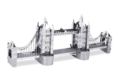 Eureka metal earth london tower bridge zilver editie - thumbnail