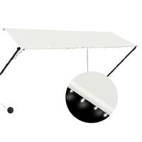 VidaXL Luifel uittrekbaar met led 300x150 cm crème - thumbnail