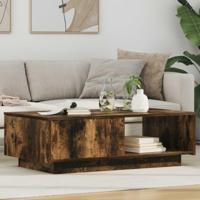 Salontafel met lade Gerookt eiken 95 x 55 x 31 cm Bewerkt hout - thumbnail