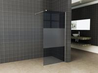 Slim glasplaat 1200 x 2000 x 8 mm nano rookglas met melkglas middenband - thumbnail